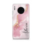 Personalised Pink Marble Huawei Mate 30