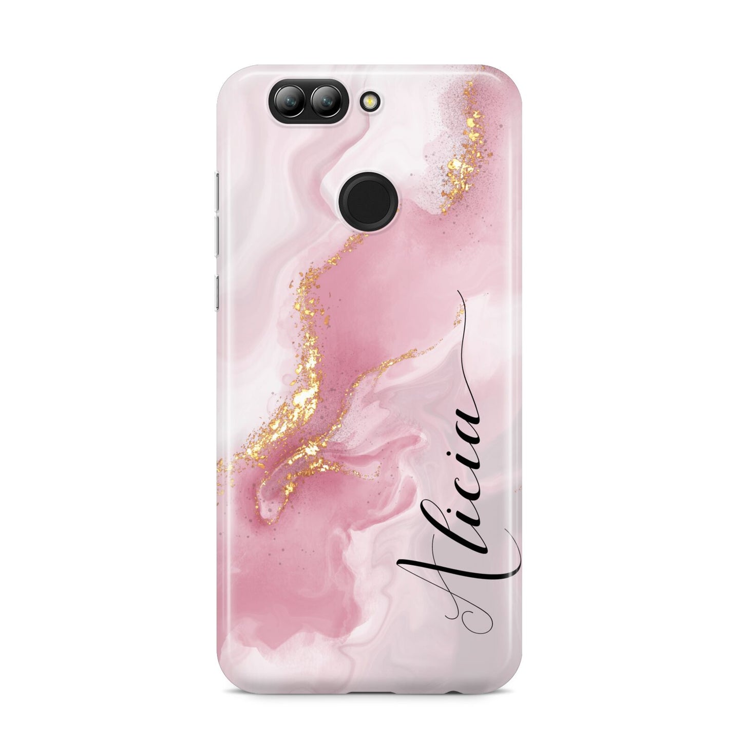 Personalised Pink Marble Huawei Nova 2s Phone Case