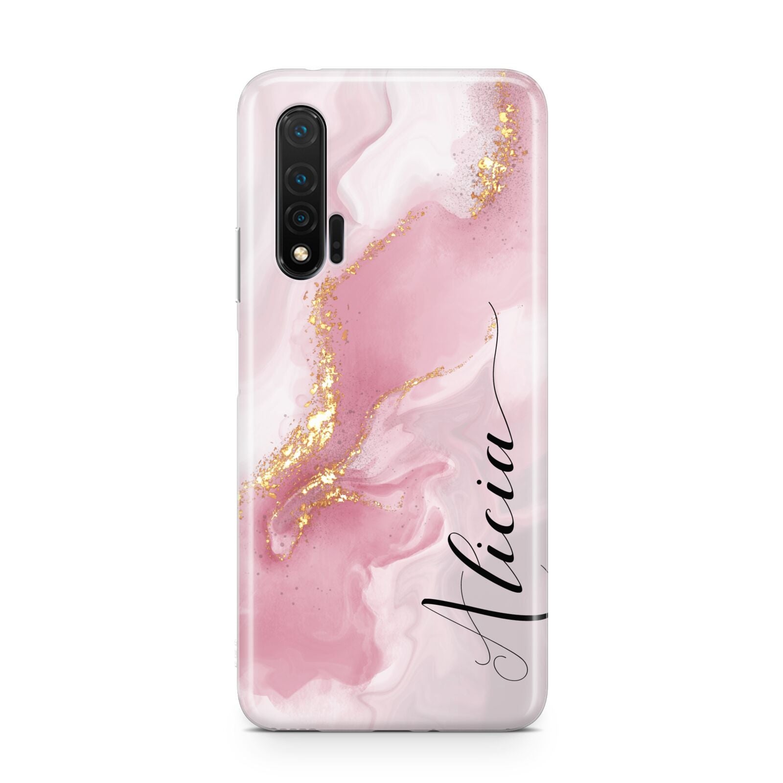 Personalised Pink Marble Huawei Nova 6 Phone Case