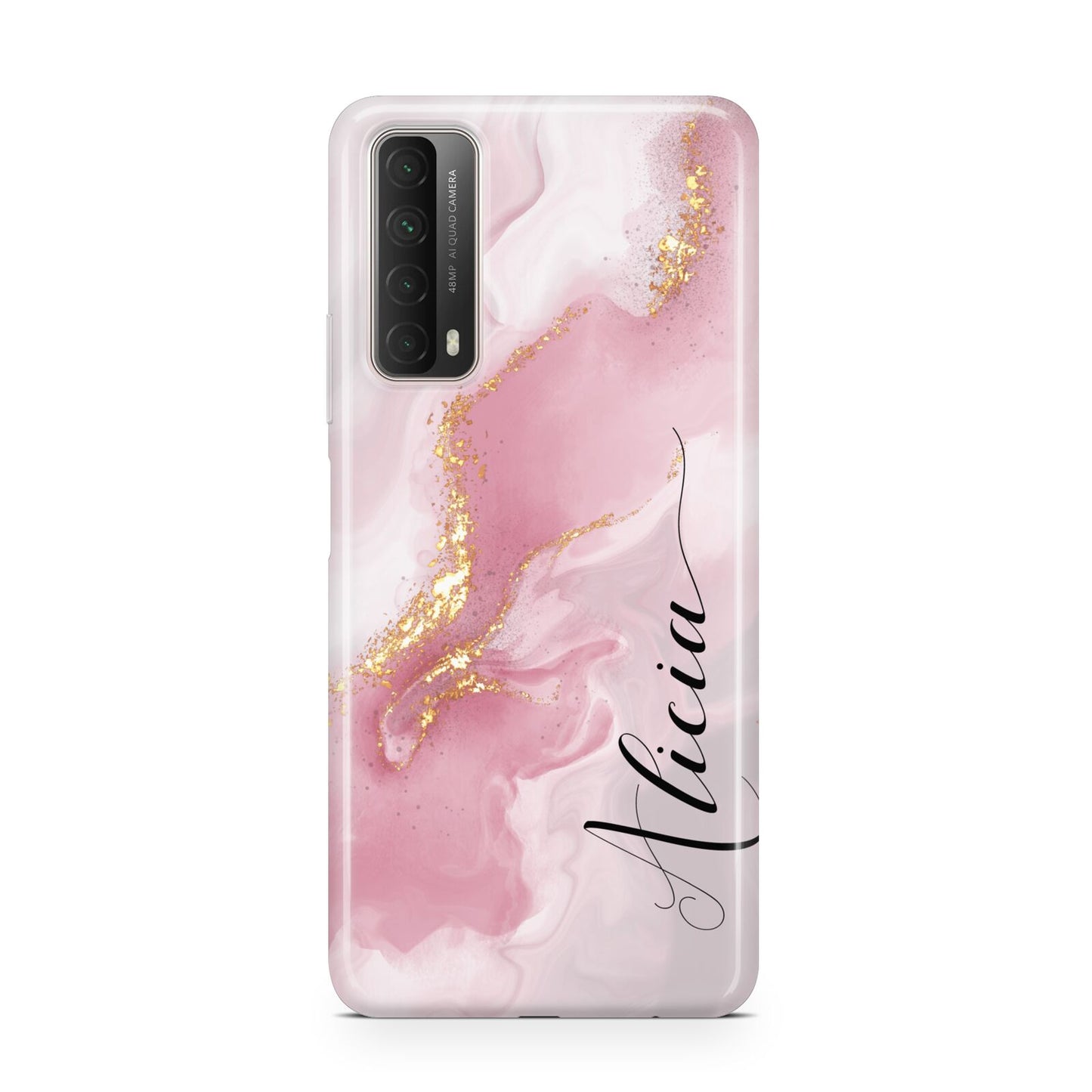 Personalised Pink Marble Huawei P Smart 2021