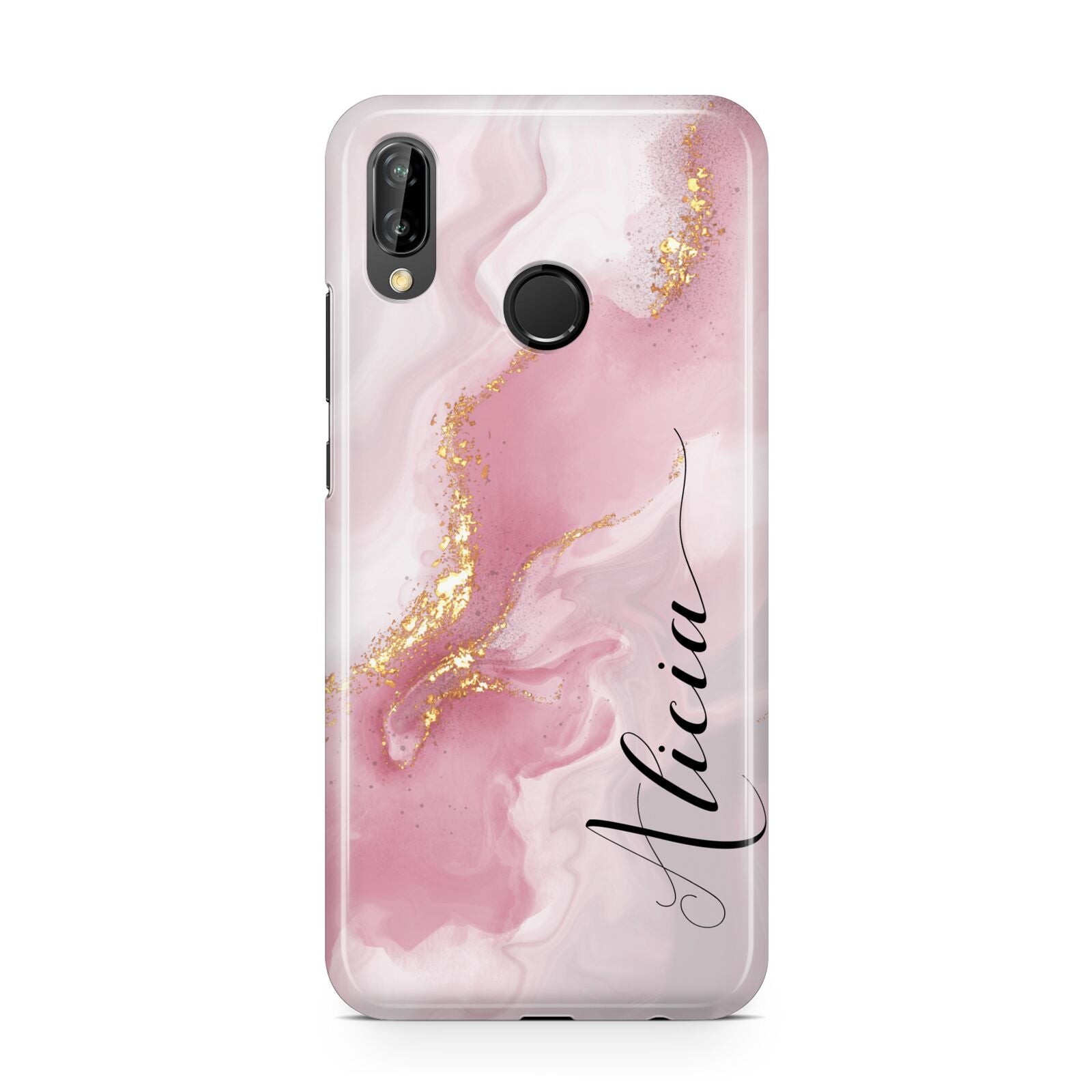 Personalised Pink Marble Huawei P20 Lite Phone Case