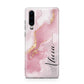 Personalised Pink Marble Huawei P30 Phone Case