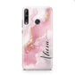 Personalised Pink Marble Huawei P40 Lite E Phone Case