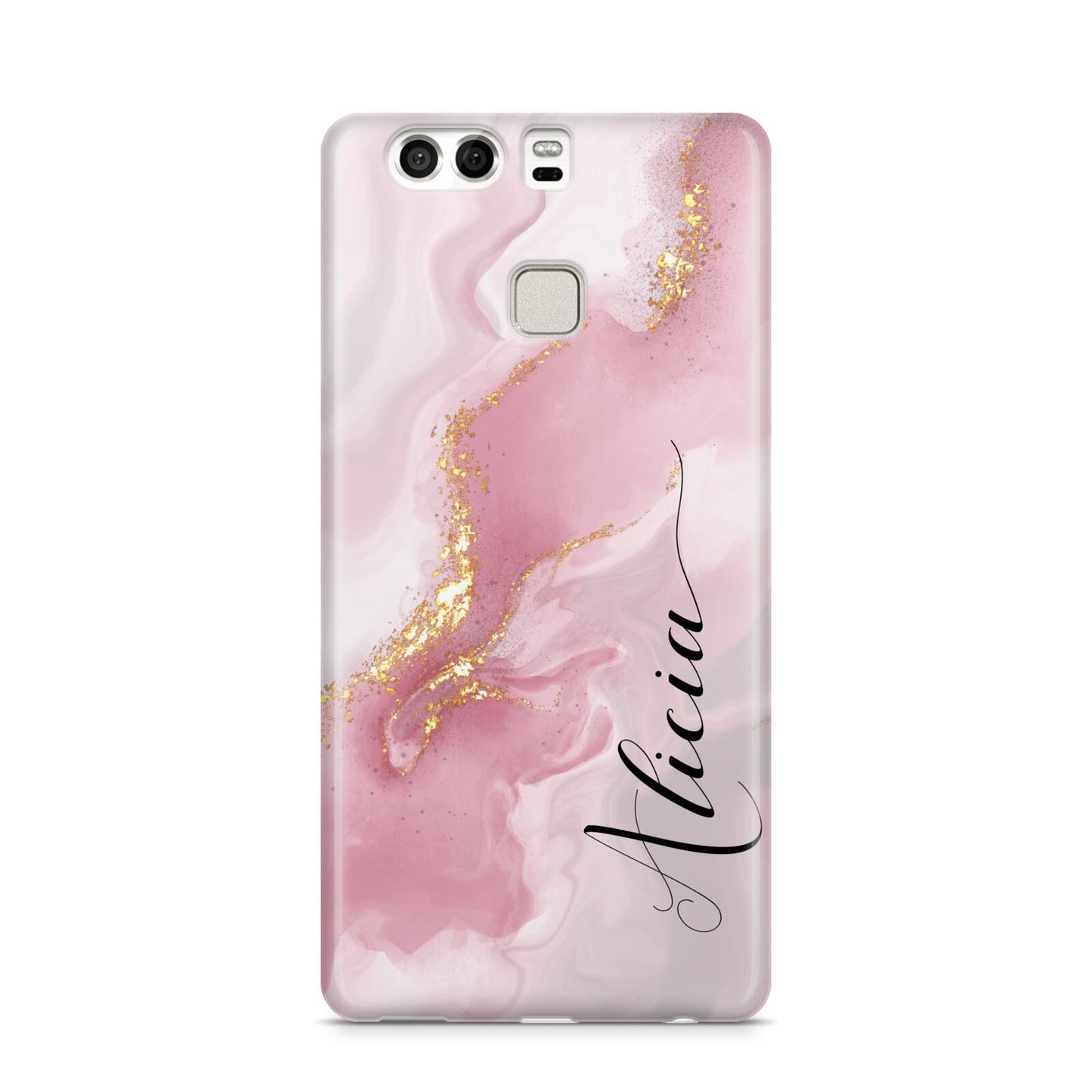 Personalised Pink Marble Huawei P9 Case