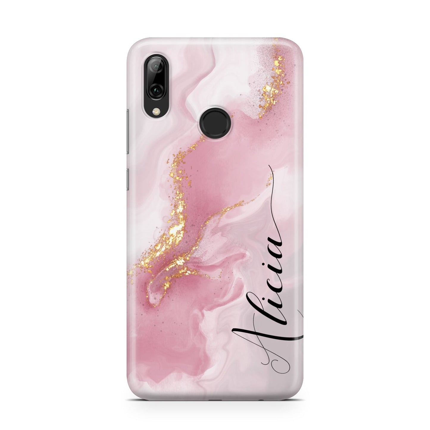 Personalised Pink Marble Huawei Y7 2019