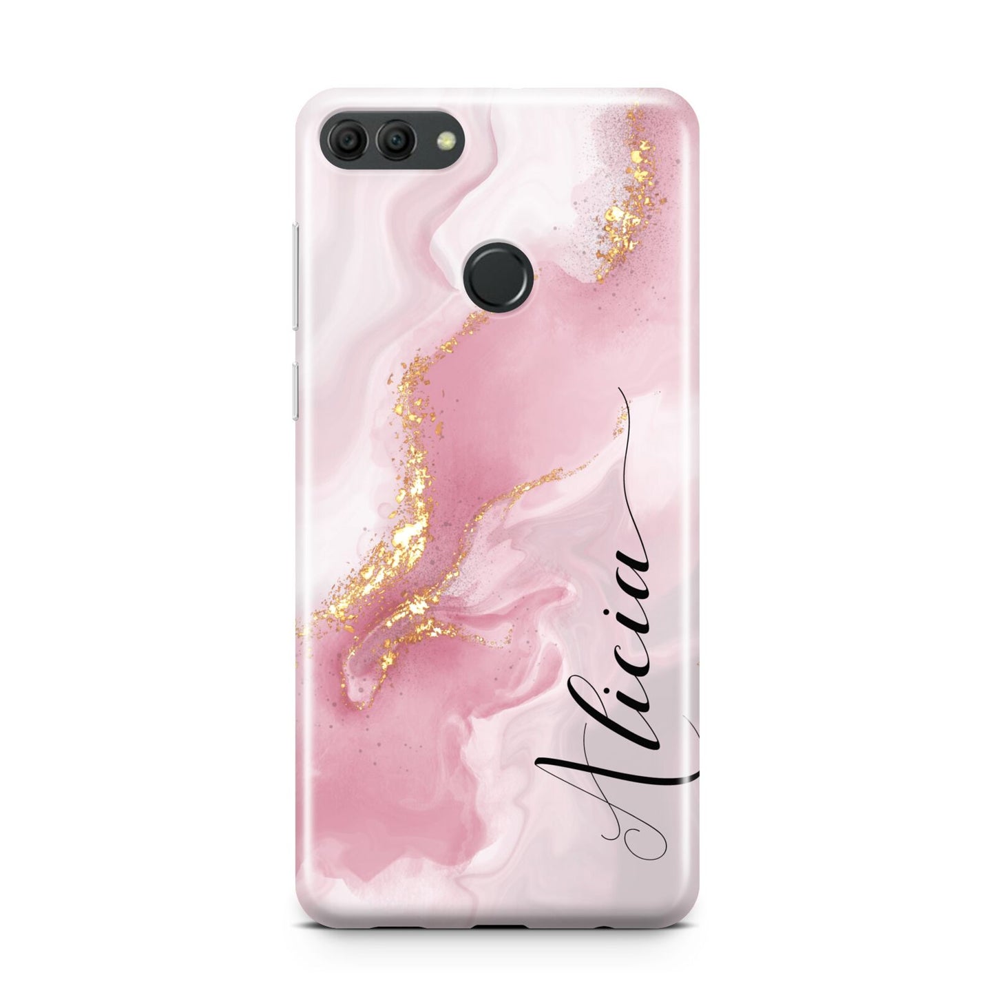 Personalised Pink Marble Huawei Y9 2018