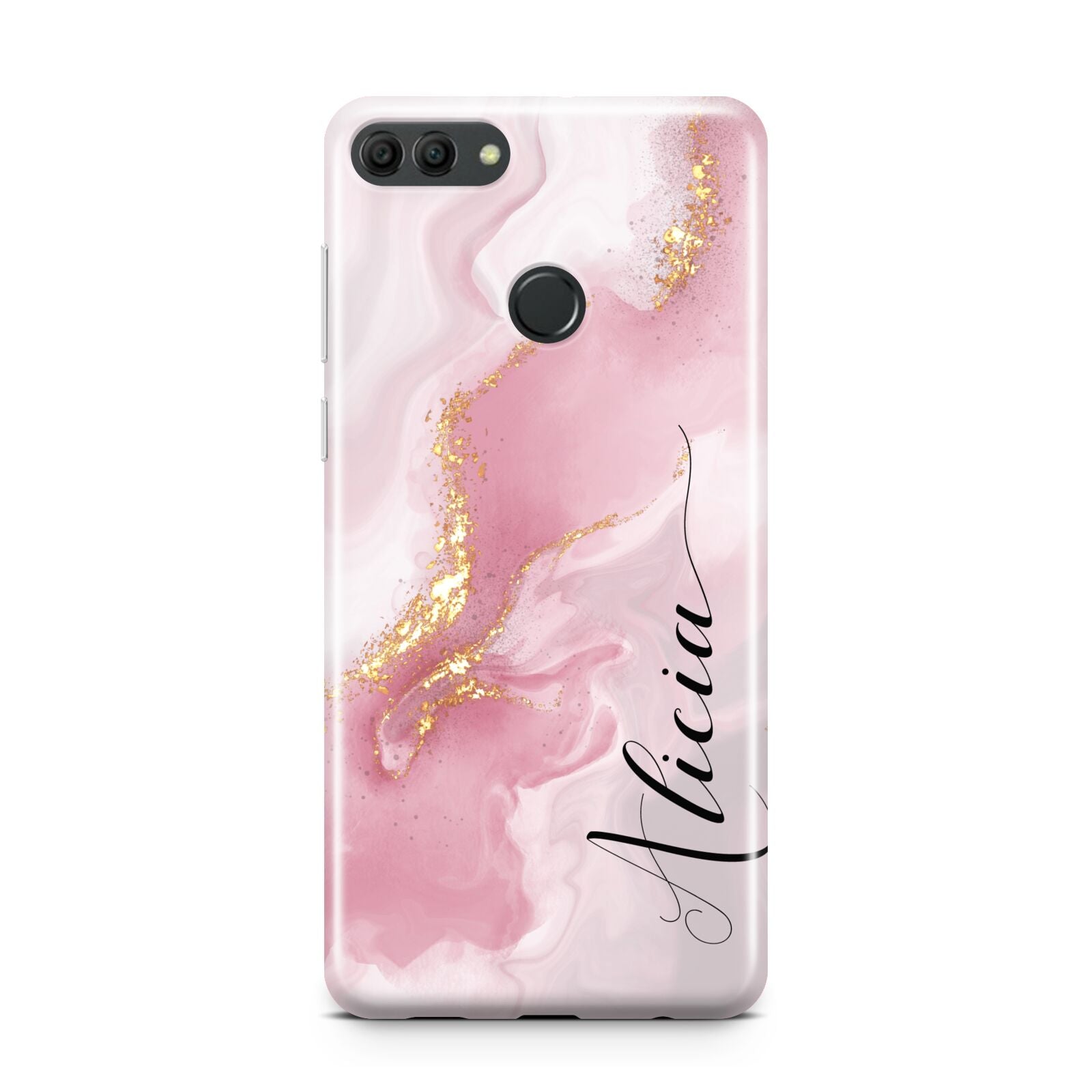 Personalised Pink Marble Huawei Y9 2018