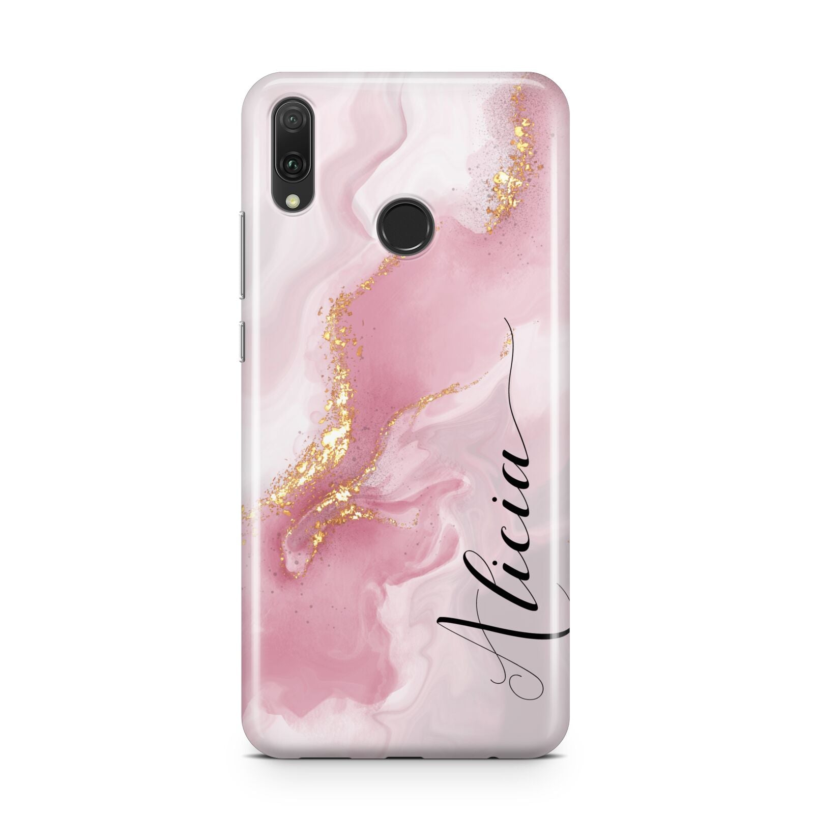 Personalised Pink Marble Huawei Y9 2019