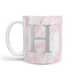 Personalised Pink Marble Initial 1 Custom 10oz Mug Alternative Image 1
