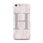 Personalised Pink Marble Initial 1 Custom Apple iPhone 5c Case