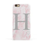 Personalised Pink Marble Initial 1 Custom Apple iPhone 6 3D Snap Case