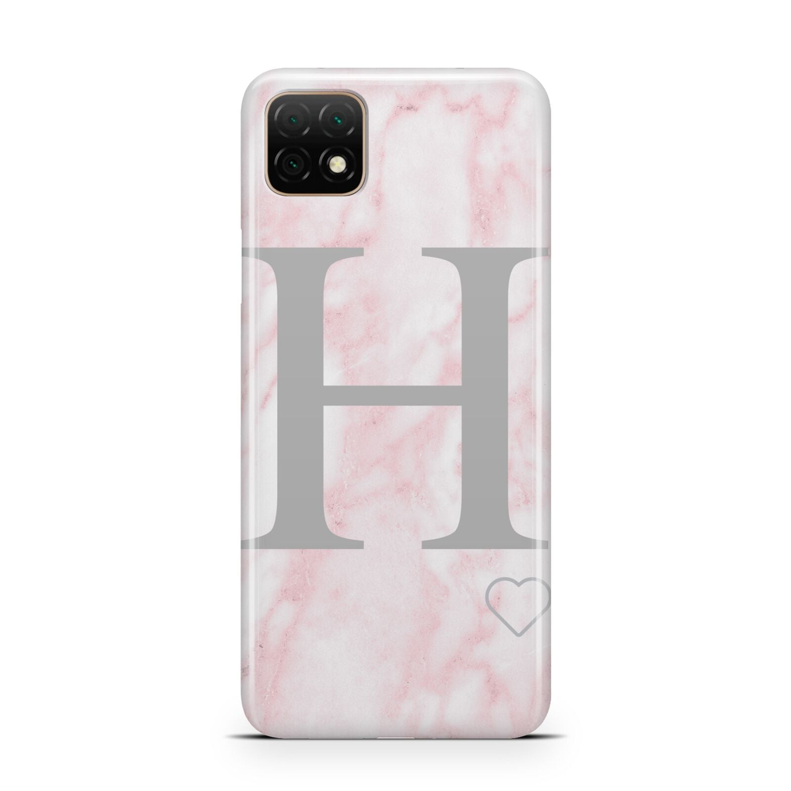 Personalised Pink Marble Initial 1 Custom Huawei Enjoy 20 Phone Case