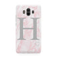 Personalised Pink Marble Initial 1 Custom Huawei Mate 10 Protective Phone Case