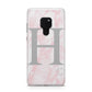 Personalised Pink Marble Initial 1 Custom Huawei Mate 20 Phone Case