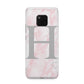 Personalised Pink Marble Initial 1 Custom Huawei Mate 20 Pro Phone Case