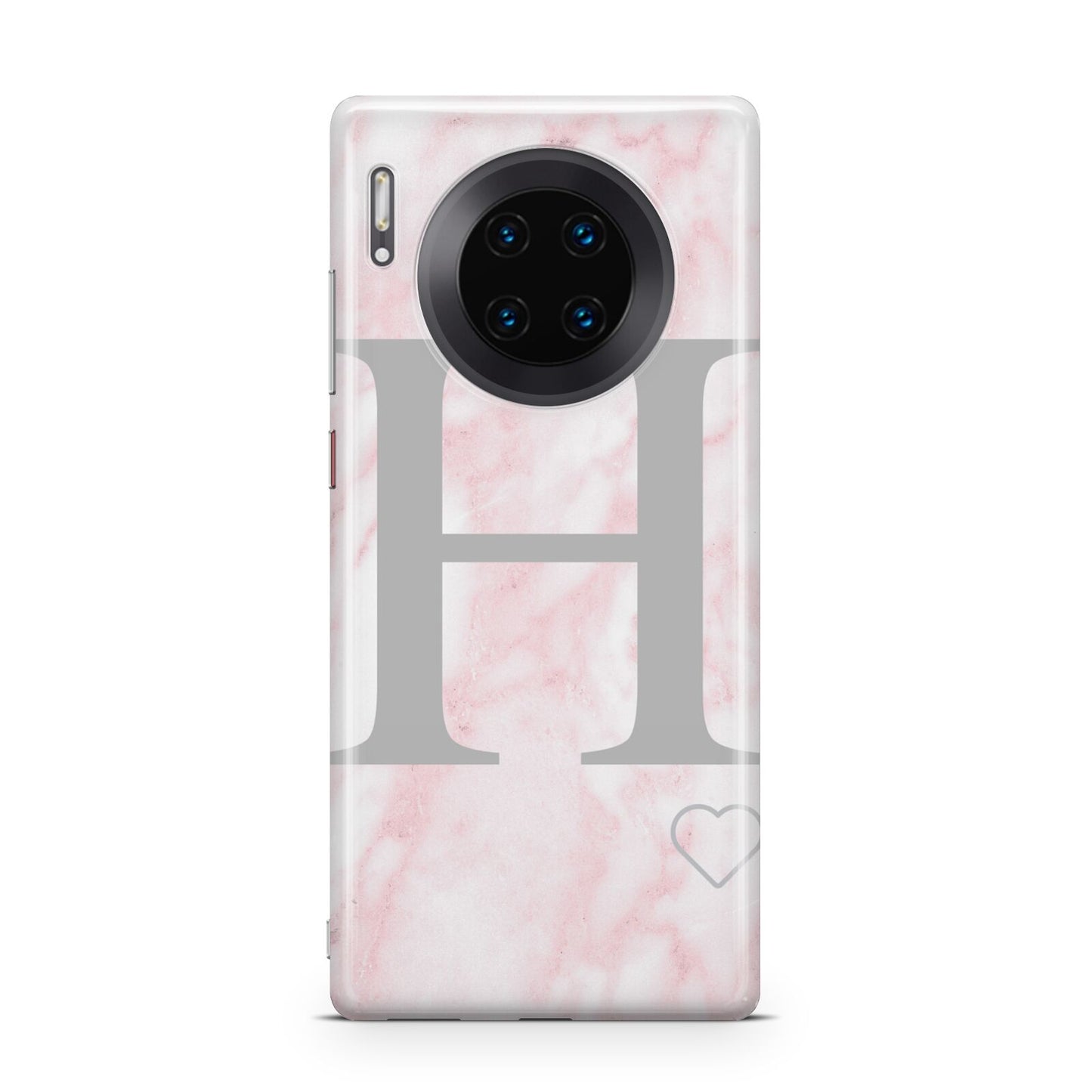 Personalised Pink Marble Initial 1 Custom Huawei Mate 30 Pro Phone Case