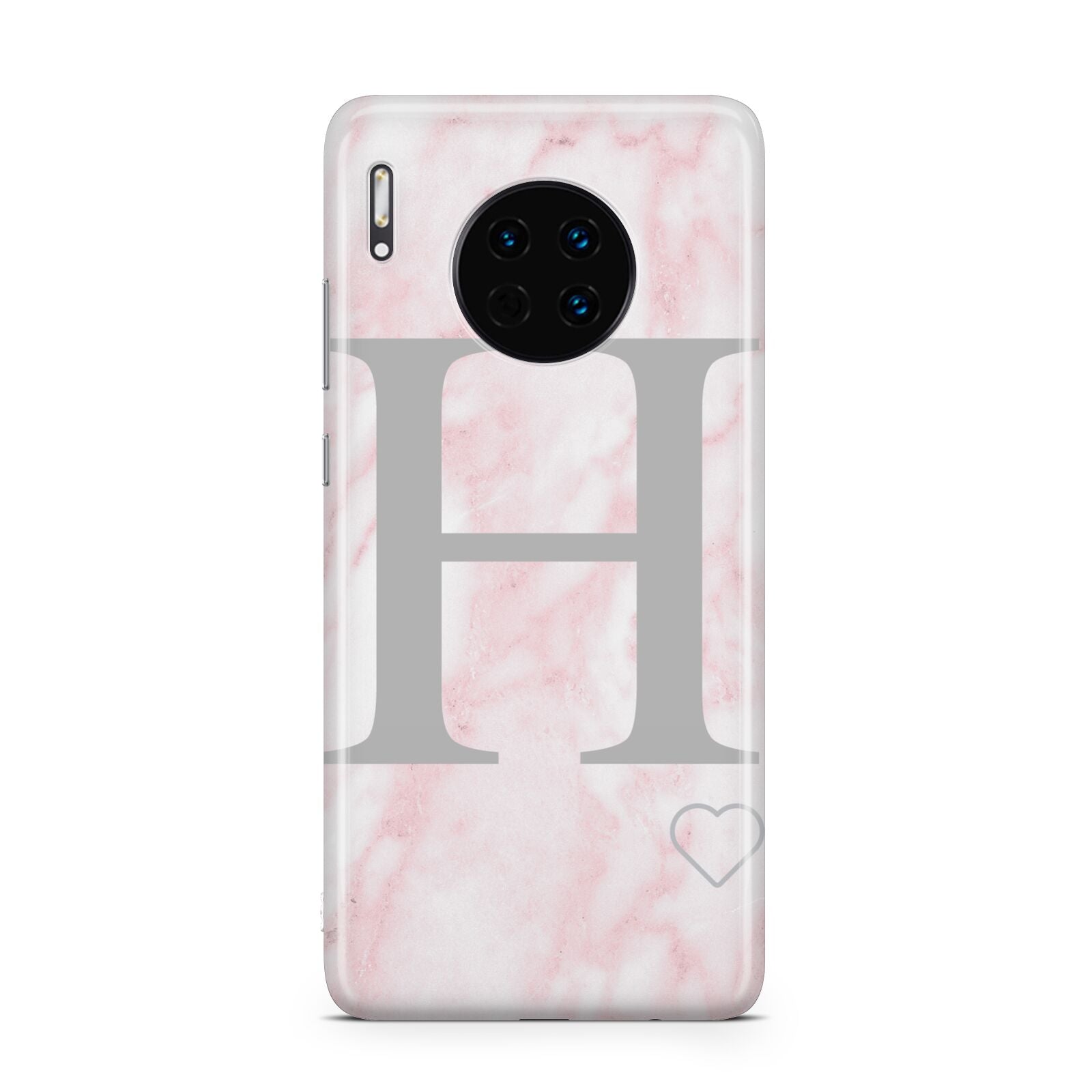 Personalised Pink Marble Initial 1 Custom Huawei Mate 30