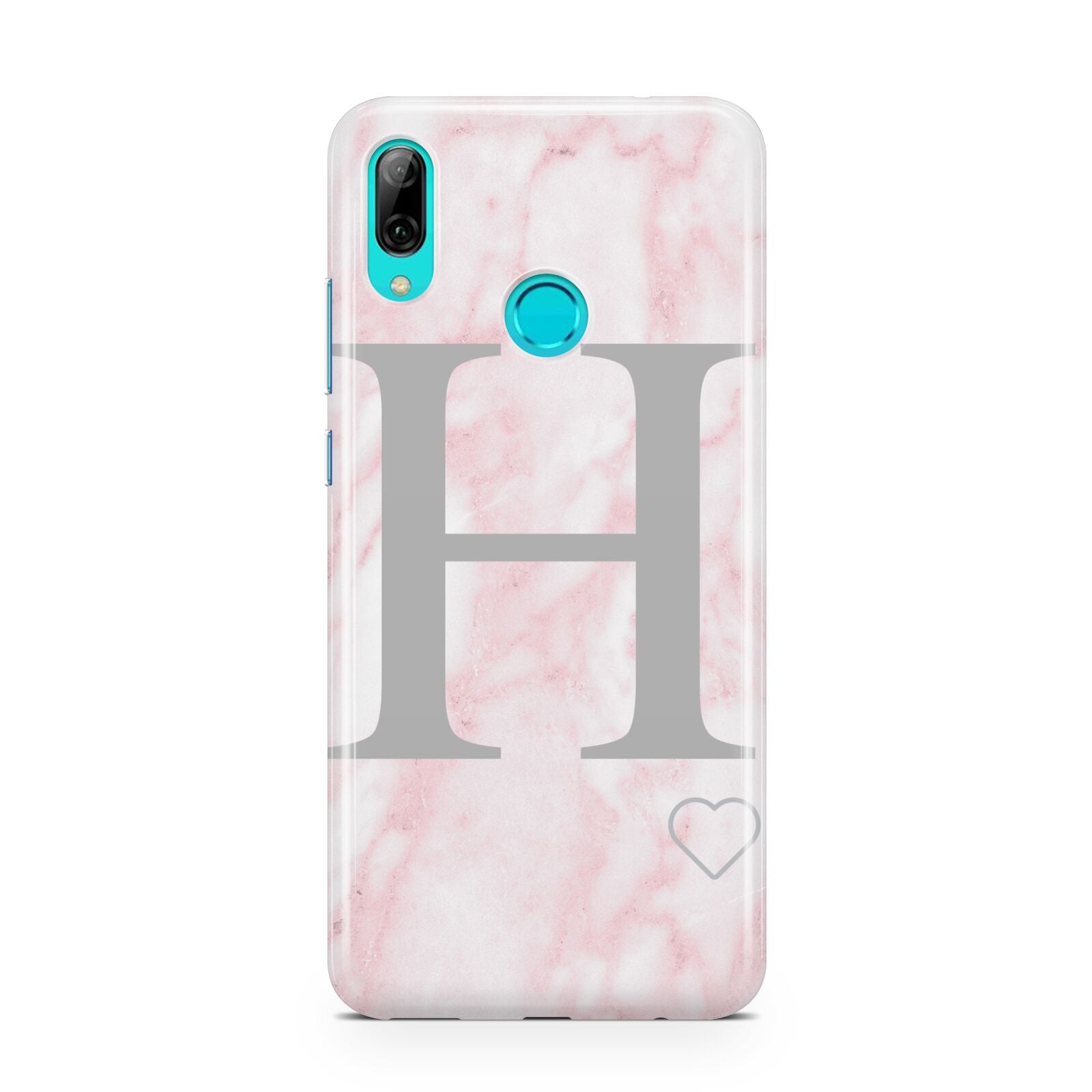 Personalised Pink Marble Initial 1 Custom Huawei P Smart 2019 Case