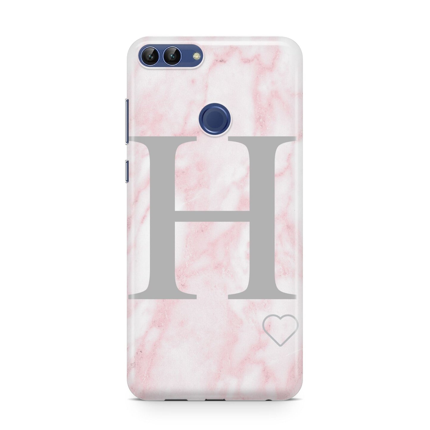 Personalised Pink Marble Initial 1 Custom Huawei P Smart Case