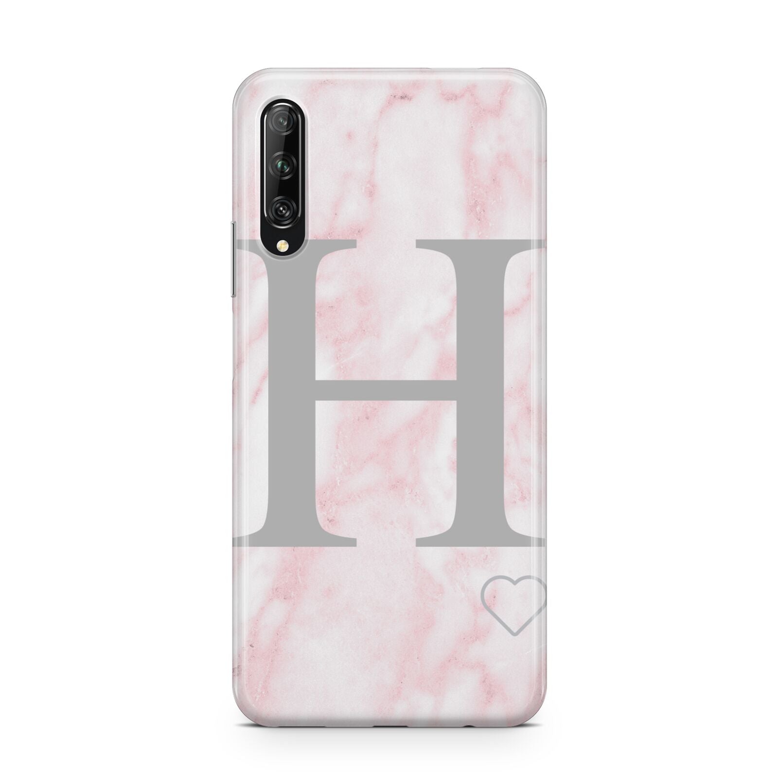Personalised Pink Marble Initial 1 Custom Huawei P Smart Pro 2019