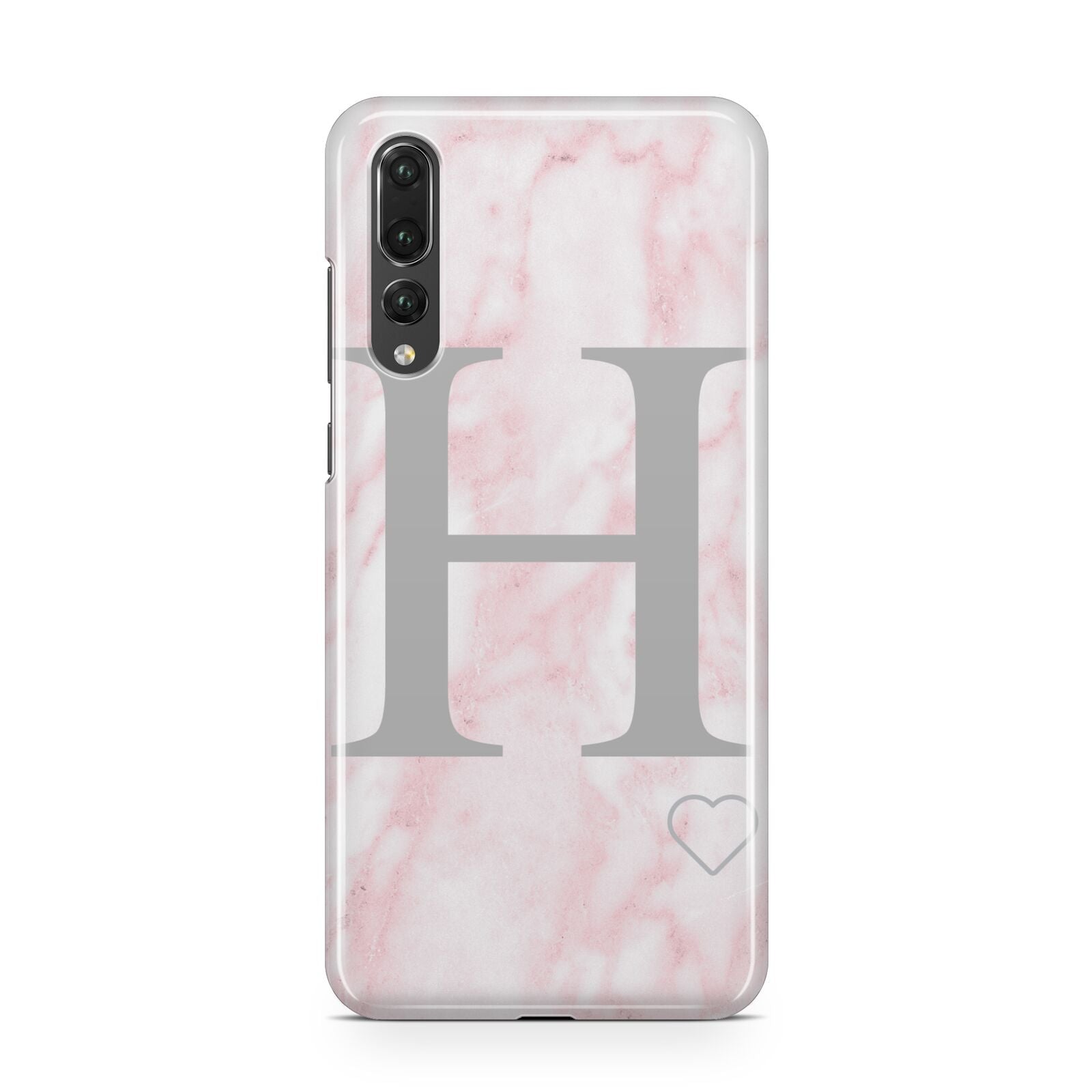 Personalised Pink Marble Initial 1 Custom Huawei P20 Pro Phone Case