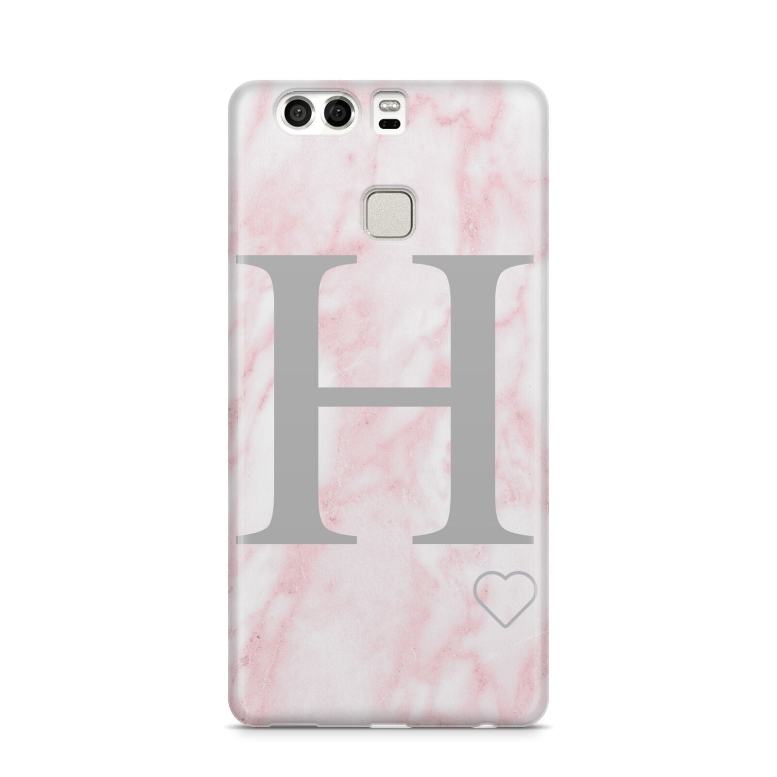 Personalised Pink Marble Initial 1 Custom Huawei P9 Case