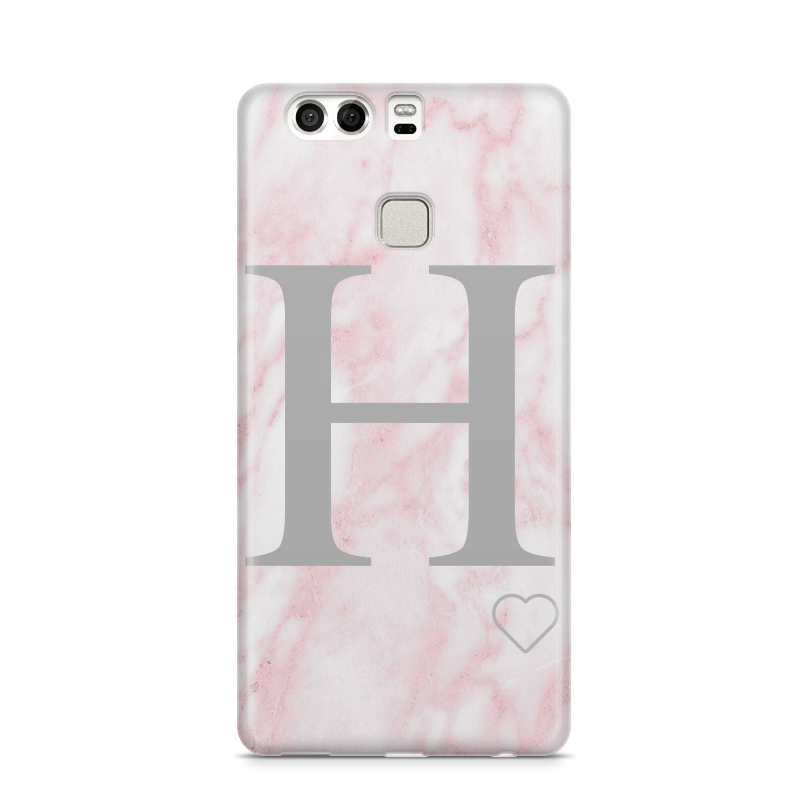 Personalised Pink Marble Initial 1 Custom Huawei P9 Case