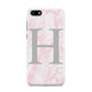 Personalised Pink Marble Initial 1 Custom Huawei Y5 Prime 2018 Phone Case