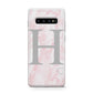 Personalised Pink Marble Initial 1 Custom Protective Samsung Galaxy Case