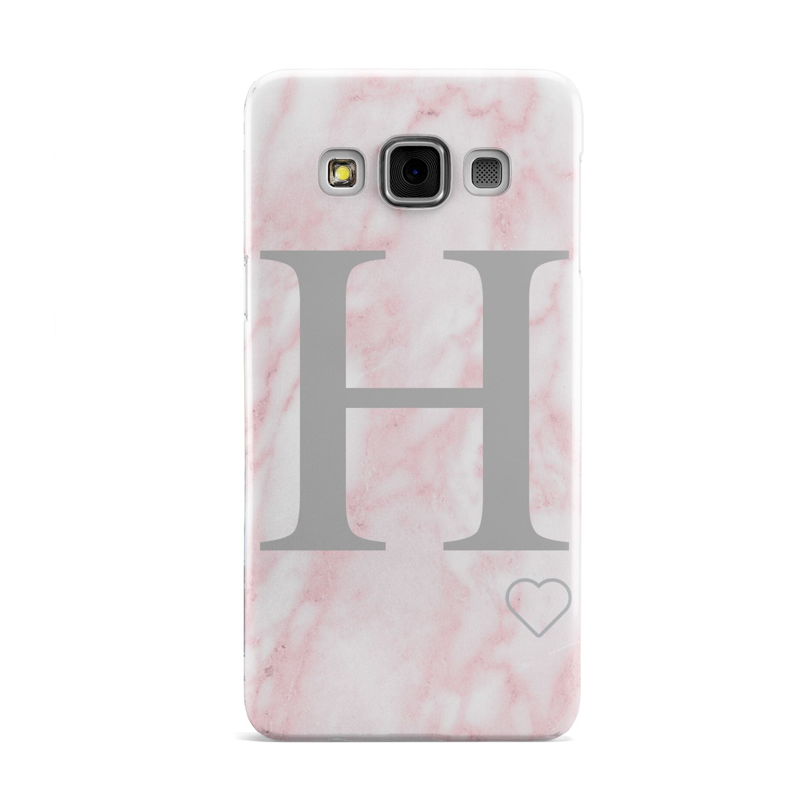 Personalised Pink Marble Initial 1 Custom Samsung Galaxy A3 Case