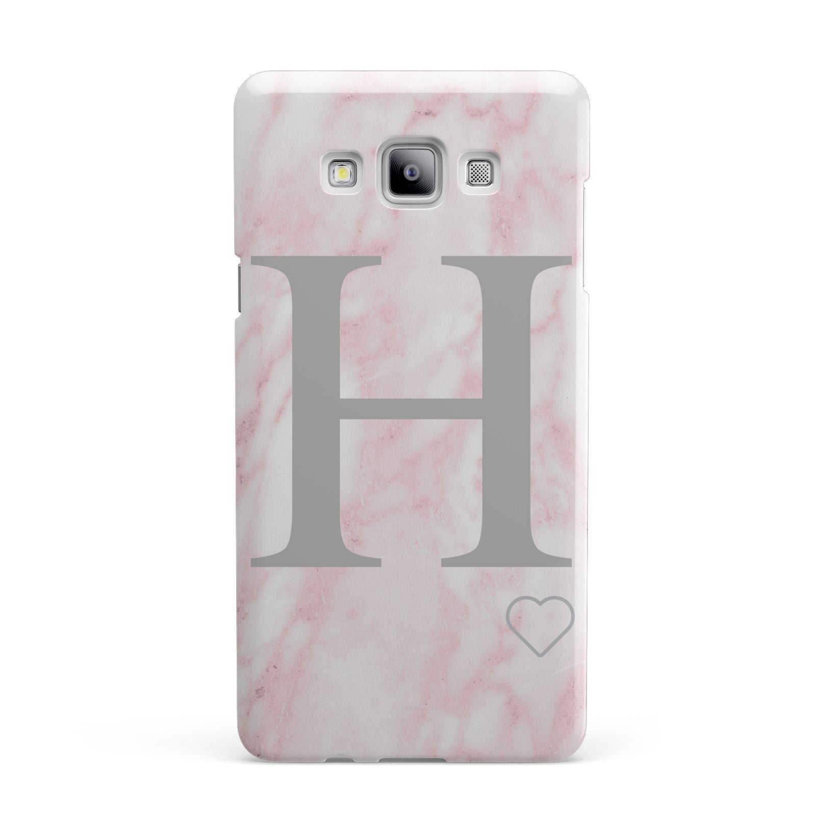 Personalised Pink Marble Initial 1 Custom Samsung Galaxy A7 2015 Case