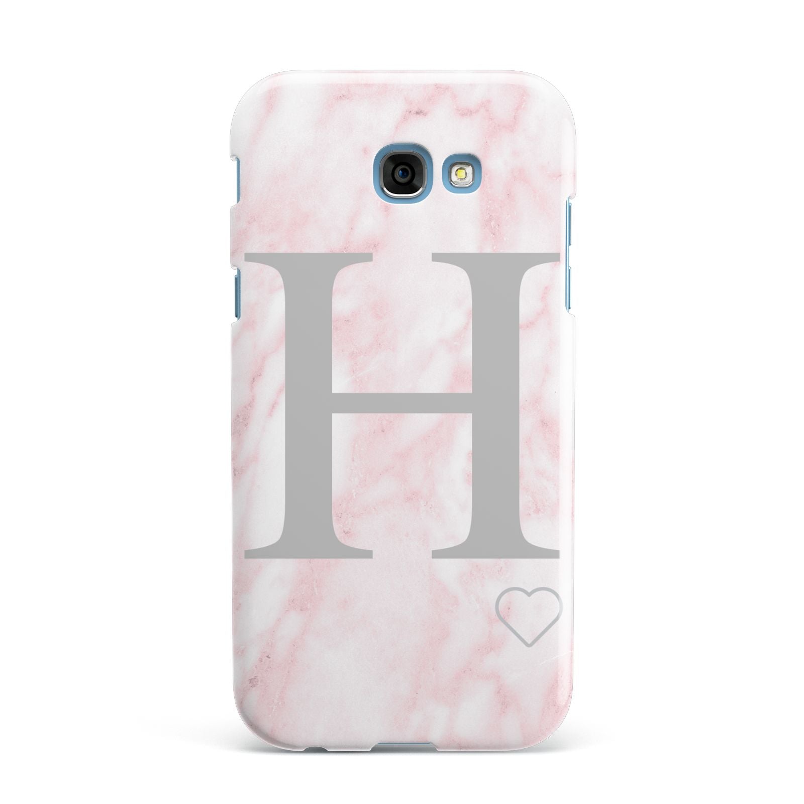 Personalised Pink Marble Initial 1 Custom Samsung Galaxy A7 2017 Case