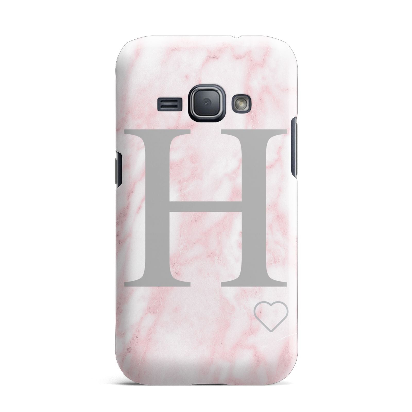Personalised Pink Marble Initial 1 Custom Samsung Galaxy J1 2016 Case