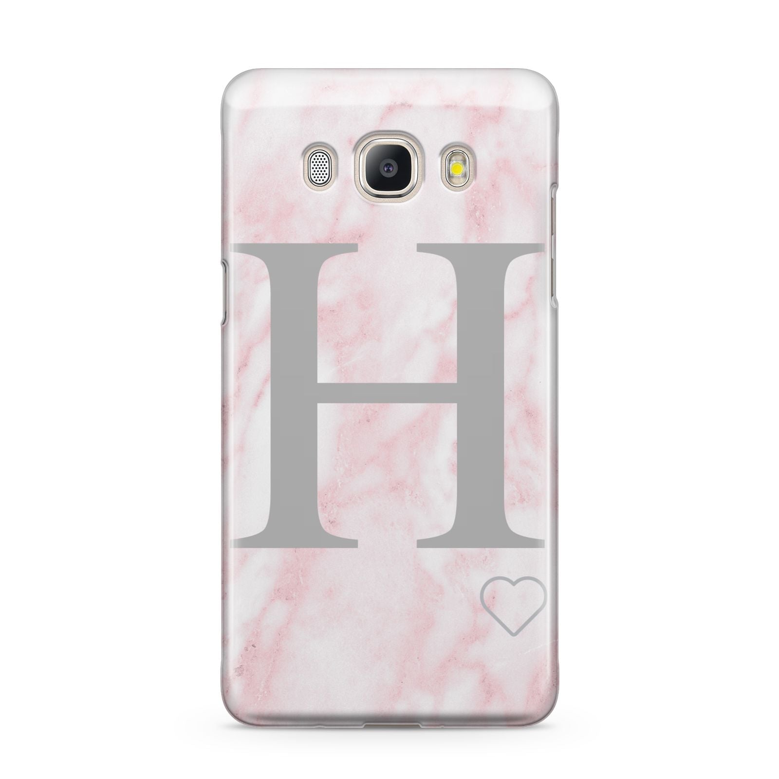 Personalised Pink Marble Initial 1 Custom Samsung Galaxy J5 2016 Case