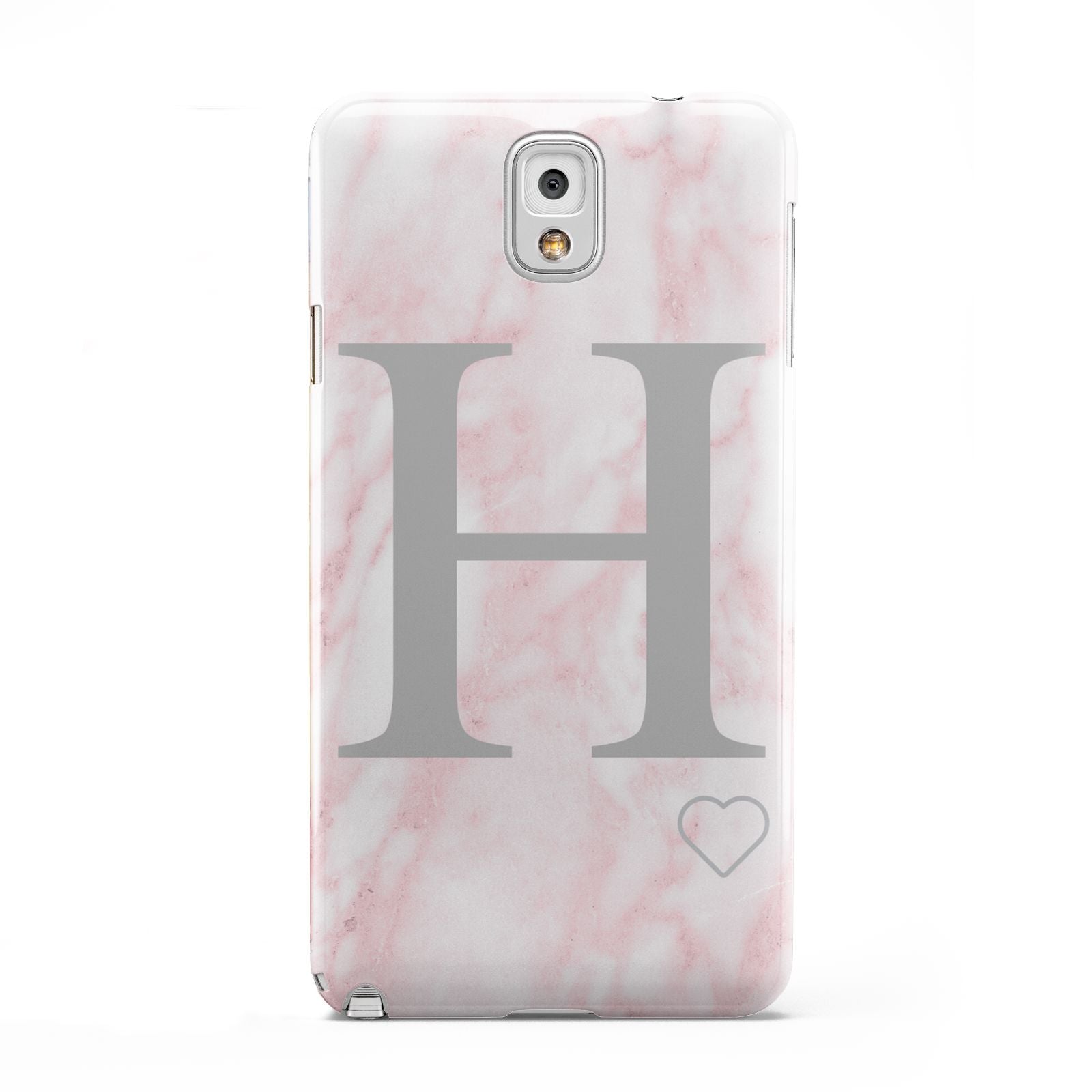 Personalised Pink Marble Initial 1 Custom Samsung Galaxy Note 3 Case