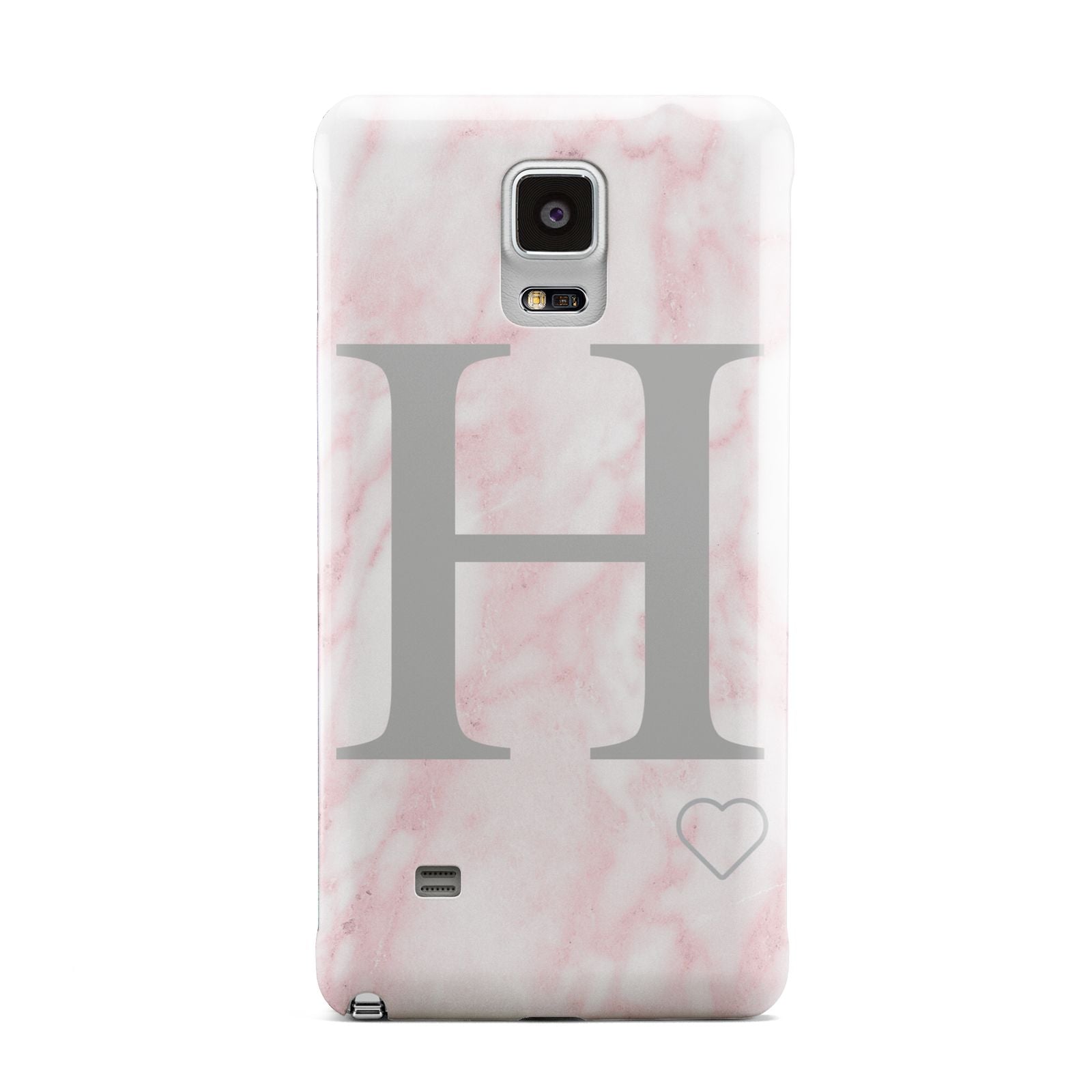 Personalised Pink Marble Initial 1 Custom Samsung Galaxy Note 4 Case
