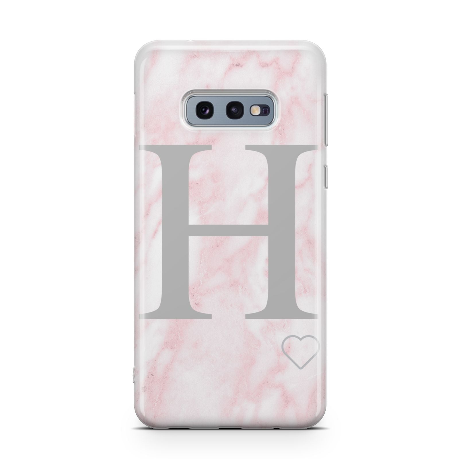 Personalised Pink Marble Initial 1 Custom Samsung Galaxy S10E Case
