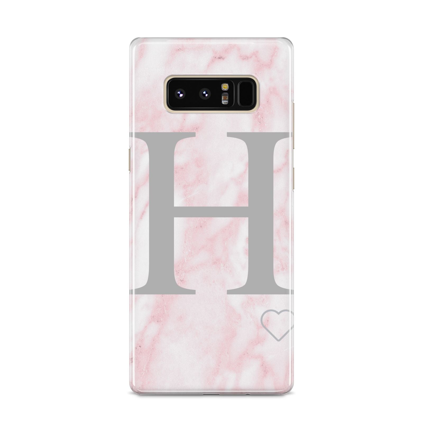 Personalised Pink Marble Initial 1 Custom Samsung Galaxy S8 Case