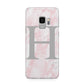 Personalised Pink Marble Initial 1 Custom Samsung Galaxy S9 Case