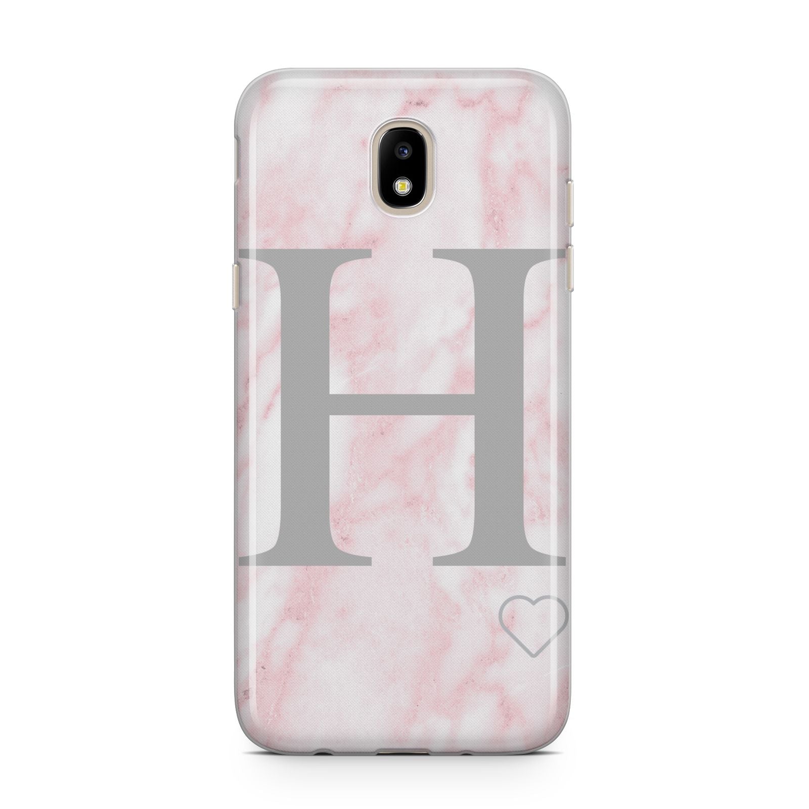 Personalised Pink Marble Initial 1 Custom Samsung J5 2017 Case