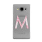 Personalised Pink Marble Initial Clear Custom Samsung Galaxy A5 Case
