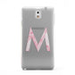 Personalised Pink Marble Initial Clear Custom Samsung Galaxy Note 3 Case