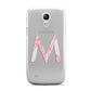 Personalised Pink Marble Initial Clear Custom Samsung Galaxy S4 Mini Case