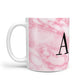 Personalised Pink Marble Monogrammed 10oz Mug Alternative Image 1