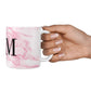 Personalised Pink Marble Monogrammed 10oz Mug Alternative Image 4