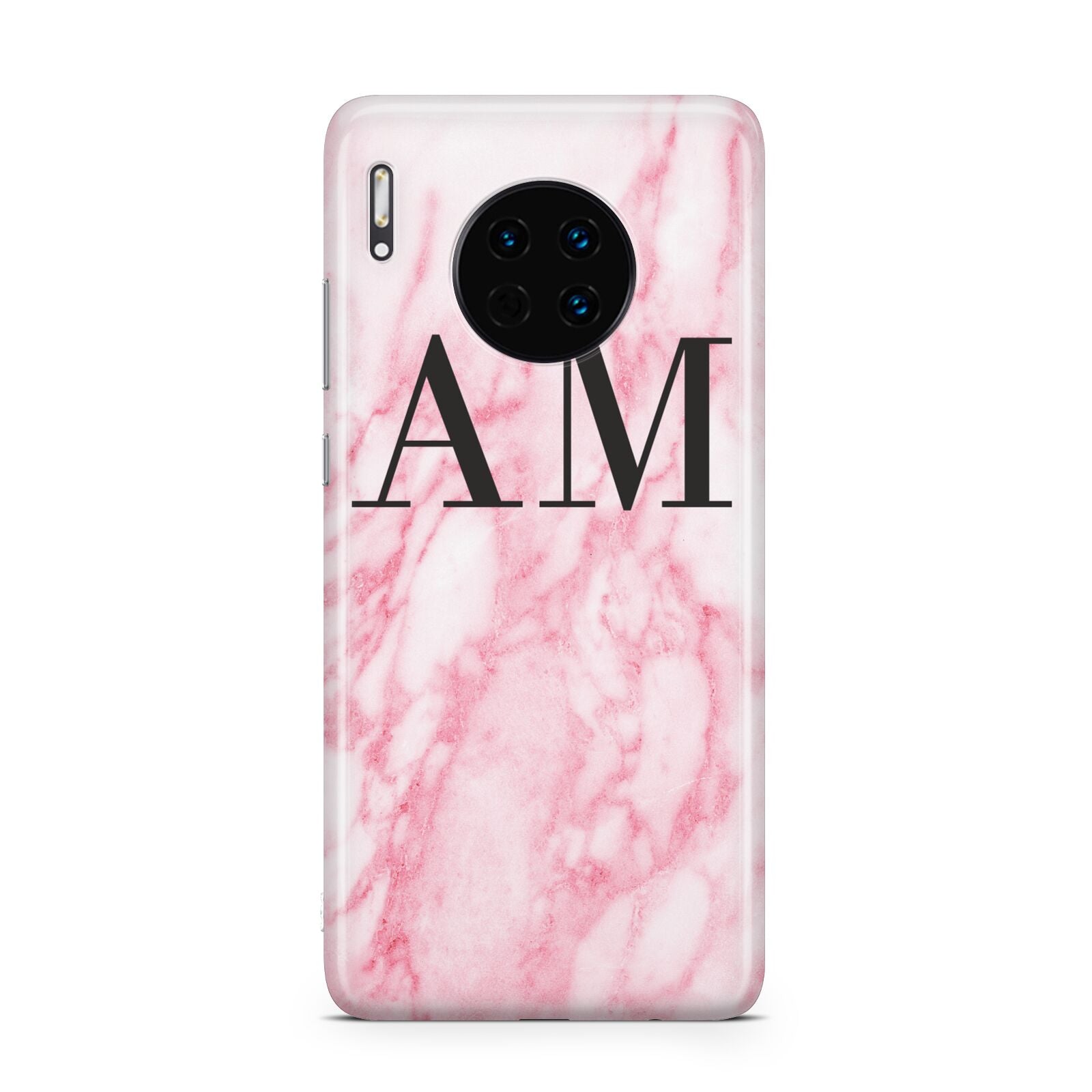 Personalised Pink Marble Monogrammed Huawei Mate 30