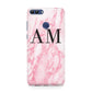 Personalised Pink Marble Monogrammed Huawei P Smart Case