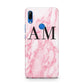 Personalised Pink Marble Monogrammed Huawei P Smart Z
