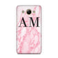 Personalised Pink Marble Monogrammed Huawei Y3 2017