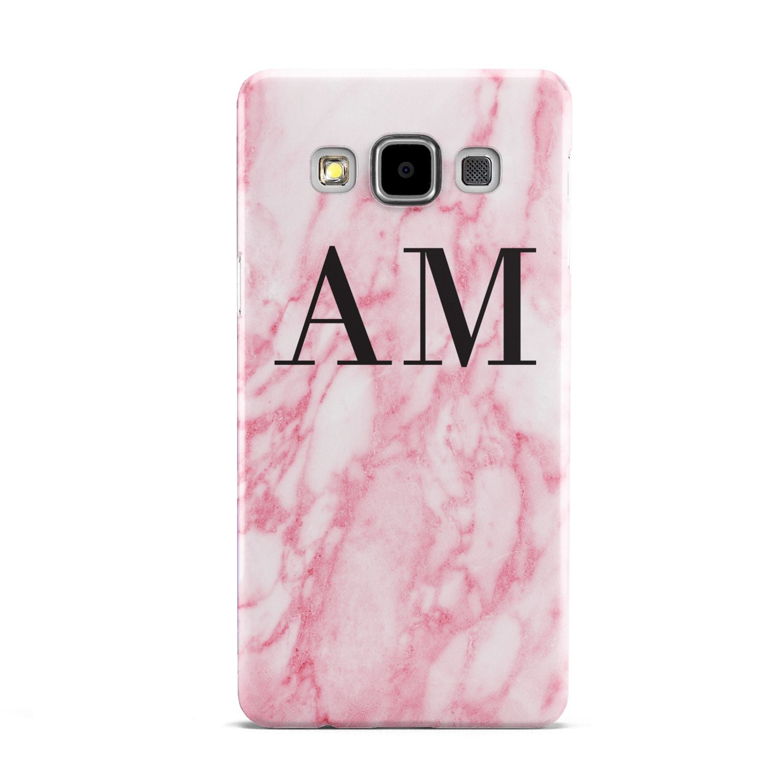 Personalised Pink Marble Monogrammed Samsung Galaxy A5 Case
